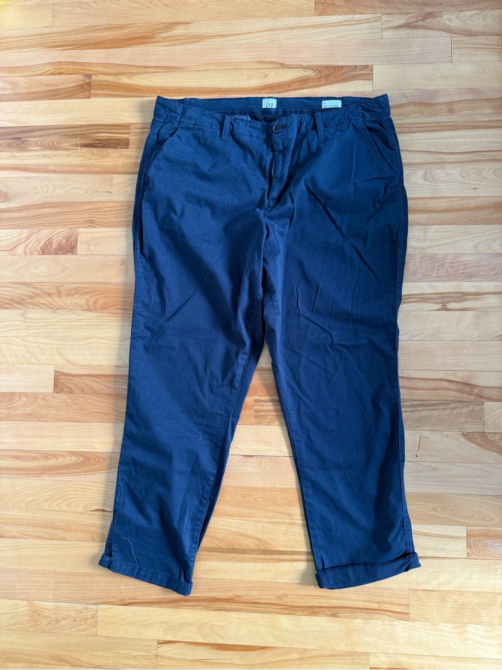 GAP Navy Cropped Cotton Chinos